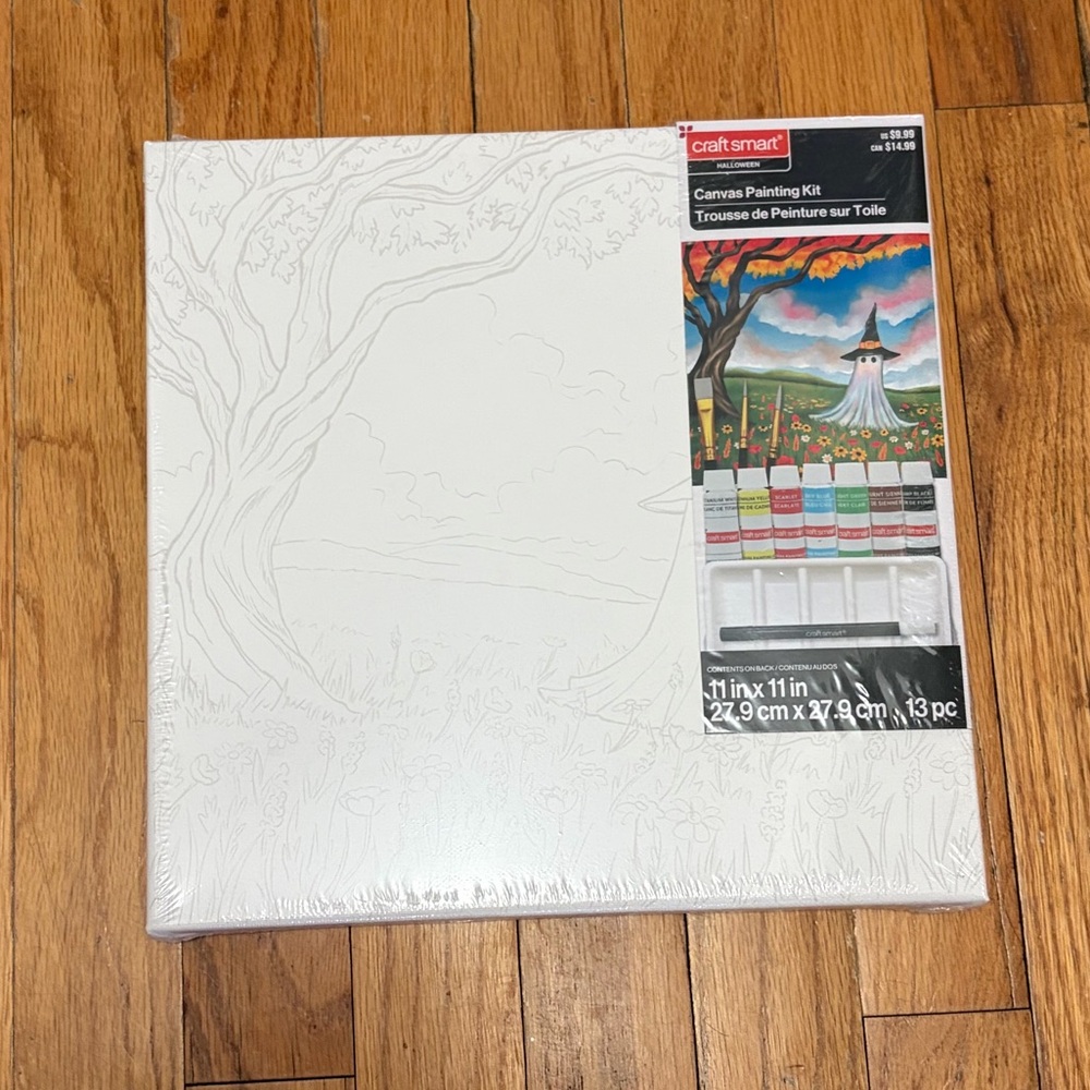 Paint-By-Number Canvas Kit in White
